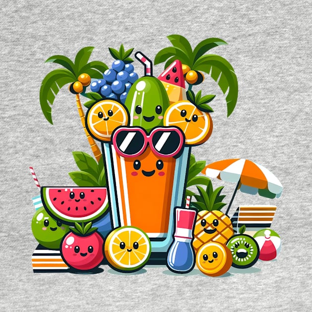 Tutti frutti fruit, spring summer, seaside, beach by cyryley